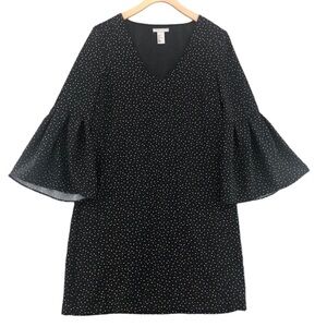 H&M Shift Polka Dot Knee Length Dress Size:6